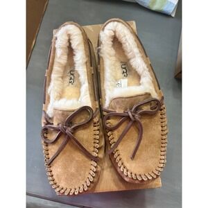 UGG Dakota Slipper Womens 5 Chestnut New Suede Wool Lined Shoe Slipper 5612